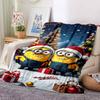 1Pc Minions Christmas Celebration Blanket Soft And Comfortable Casual Warm Camping Travel Christmas Halloween Gift M91754