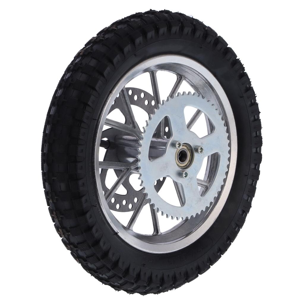 12.5x2.75in Mini Bicycle Rear Wheel AntiSkid Rubber Steel Alloy for 47cc 49cc 2 Stroke Dirt Bike