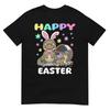Happy Easter T Rex Dinosaur Candy Bow Easter Bunny Egg Kids Tshirt