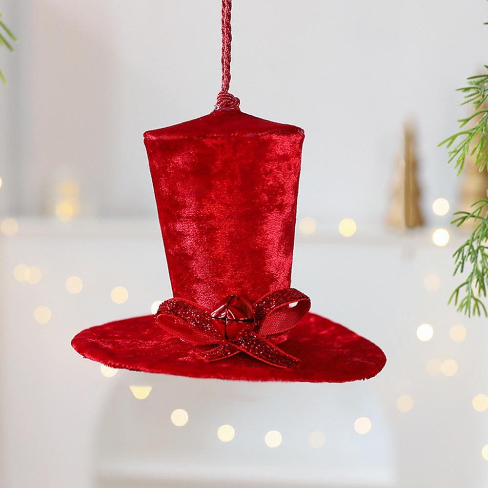 Multicolor Christmas Hanging Decoration Cloth Knitting Santa Coat Drop Ornament Drum Hat Hanging Scene Decoration Pendant