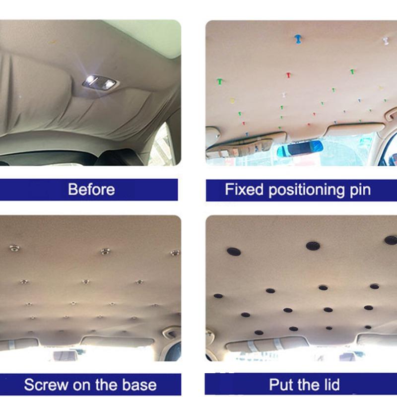 10/20Pcs Car Interior Roof Buckles Headliner Ceiling Cloth Fixing Screw Care Fabric Buckle Rivets Retainer Cap Repair Automotive