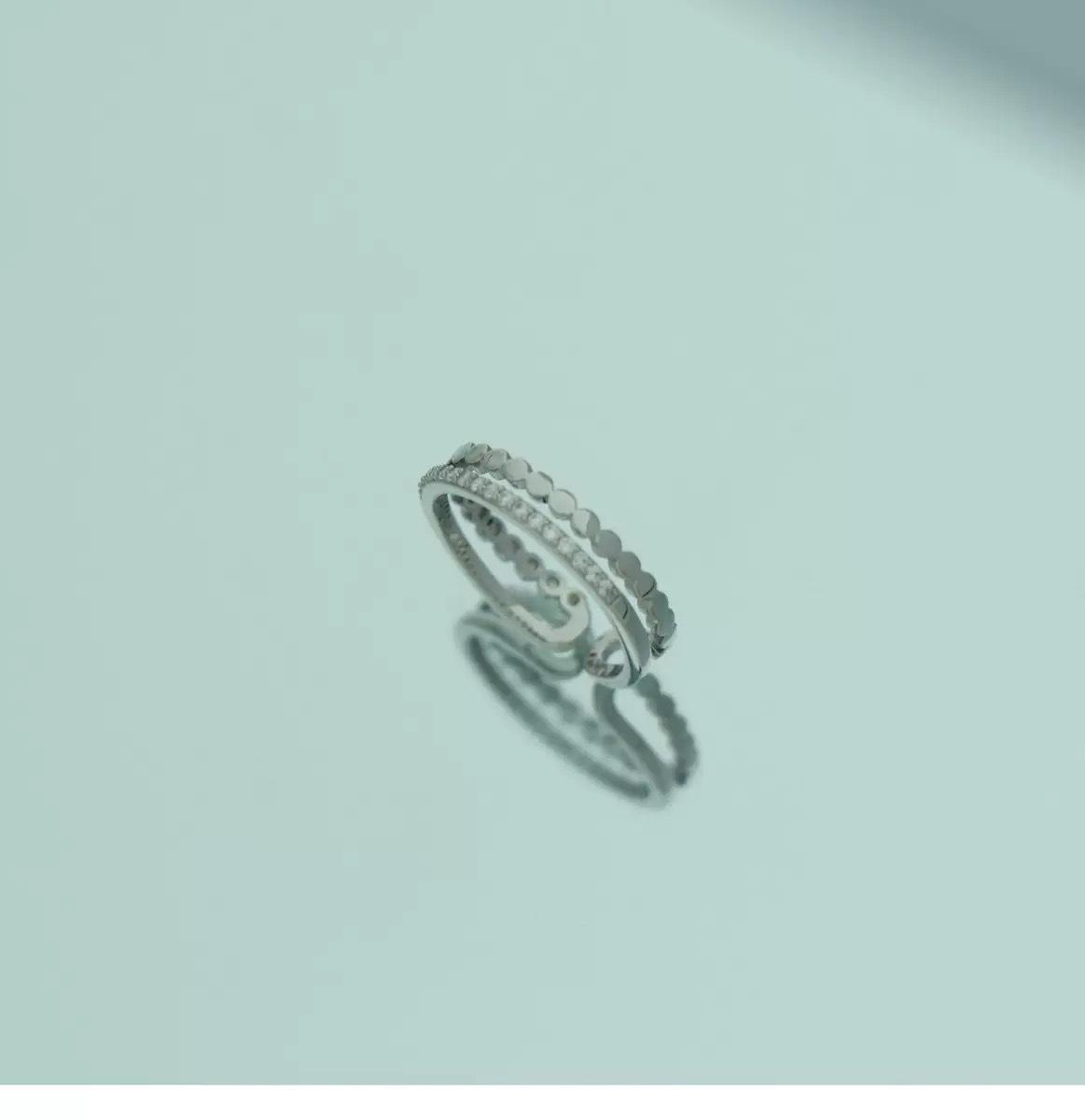 Zhongying Jewelry Honeycomb Double Layer Open Ring - Women s Fashion Luxury Design