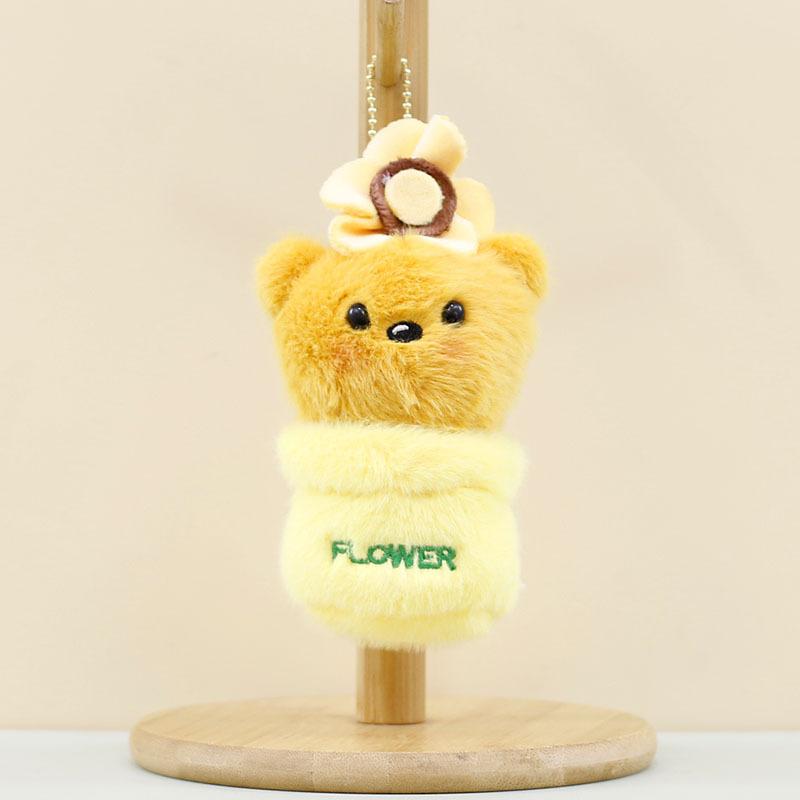 Bunny Adorable Plush Keychain Cute Potted Bunny Stuffed Animal Soft Plush Short