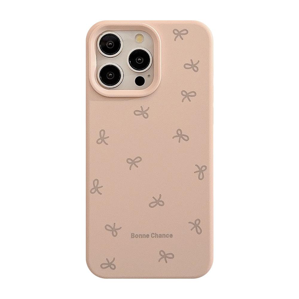 Full Screen Bow Suitable for IPhone17 IPhone 15promax Gentle and Simple 1314 Silicone