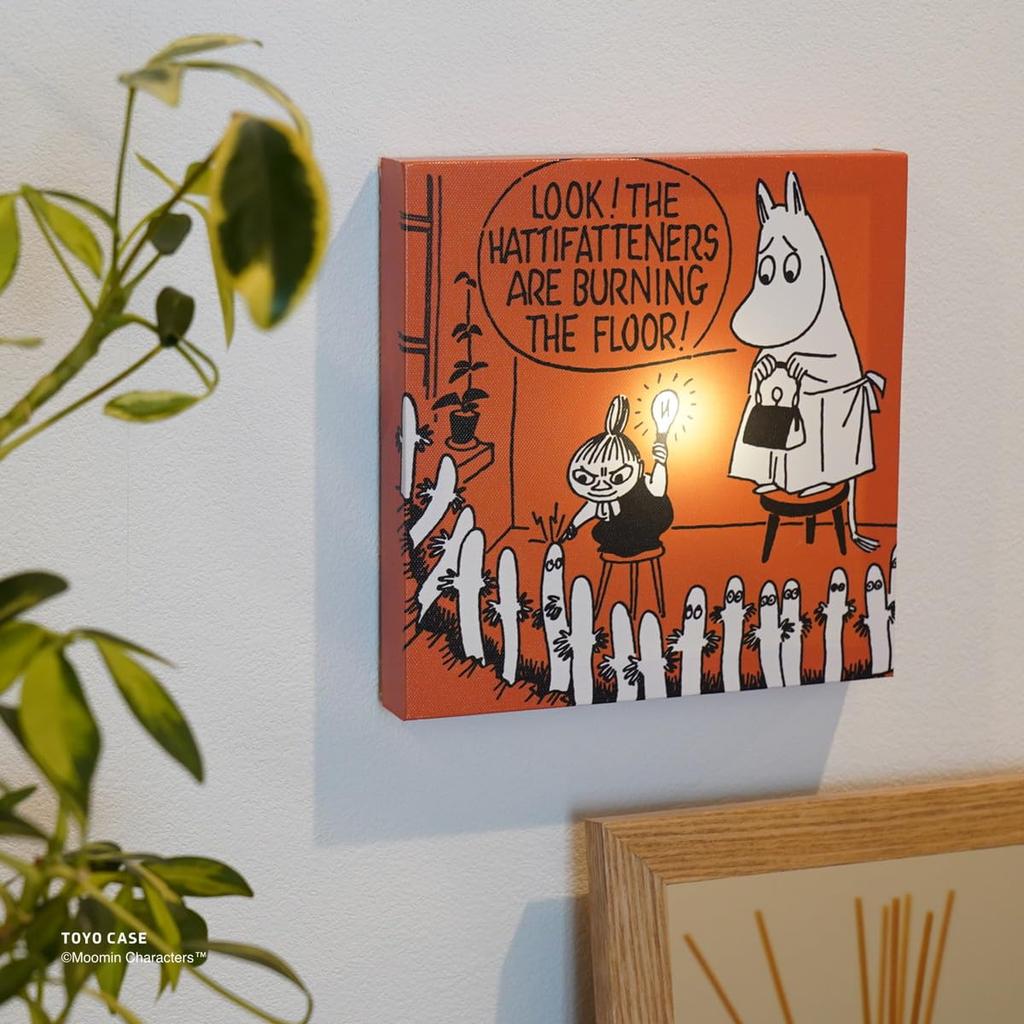Toyo Case LED Canvas Art Moomin W20 X X with Sound Sensor Series, D2.5 H20cm, LCA-MMN, (RED)
