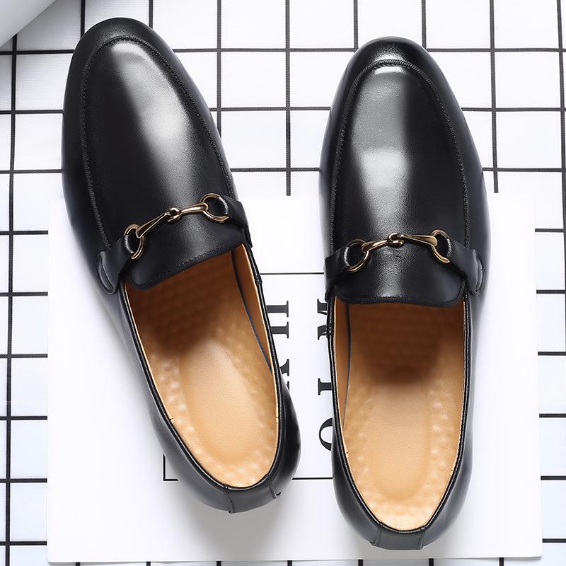 Fashion Leather Shoes For Man Genuine Leather Big Size Shoes High Quality Designer Formal Platform Casual Shoes Fashion Business