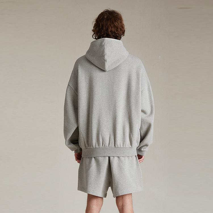 Fear of God Essentials Pullover Hoodie Dark Heather Oatmeal Men Tops Grey 192SP242053F
