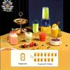 Individual USB Rechargeable Blender,  Portable Fruit And Vegetable Juicer Cup with 6 Blades And Travel Lid, Handheld Blender for Travel, Gym