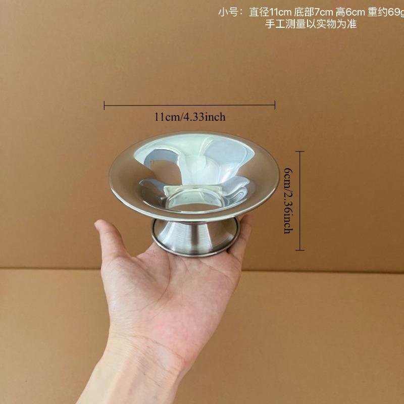 

Десертная чаша на высокой ножке, салатница из нержавеющей стали 304, чашка для мороженого, чашка для мороженого, фруктовая чаша, круглая чашка для молочного коктейля