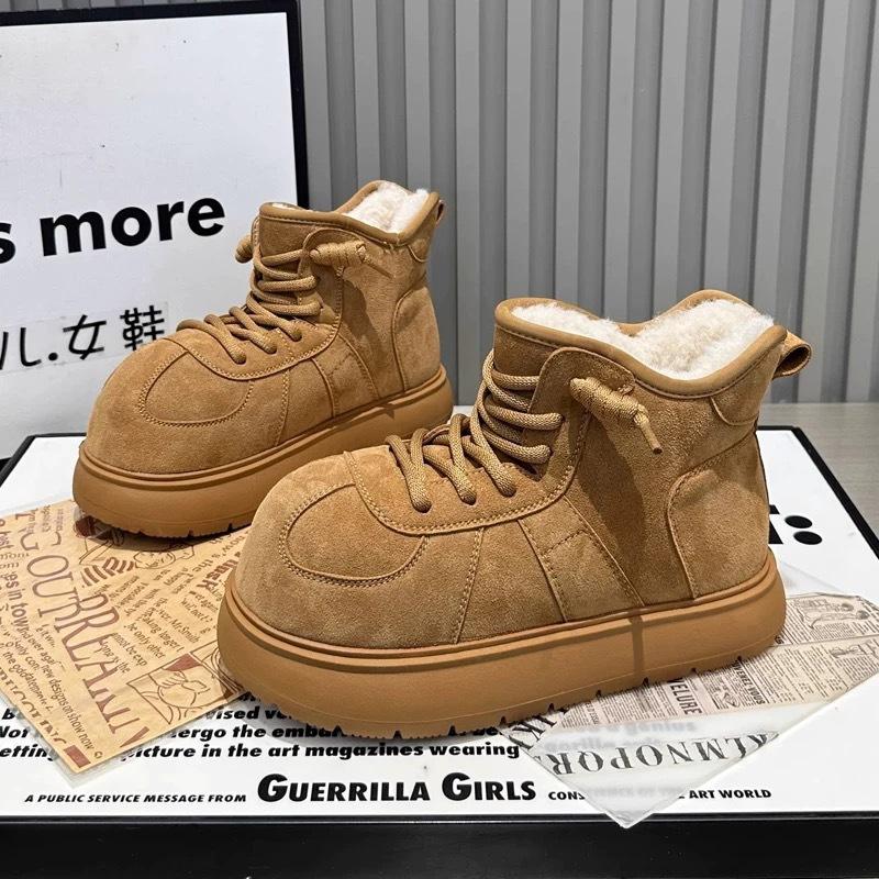 Kapibara Ugly Cute Big Head Snow Boots Women's New Velvet Thickened Warm Comfortable Lightweight Non-slip Cotton Shoes