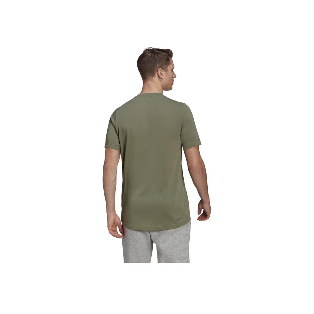 Adidas Aeroready Designed To Move Feelready Solid Logo Round Neck Short Sleeve T-Shirt Men T-Shirts Heritage-Green GT5557