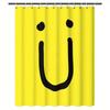 Bright Yellow Smile Face Shower Curtain – Fun & Playful Bathroom Decor, Easy-Clean Polyester, Includes Hooks