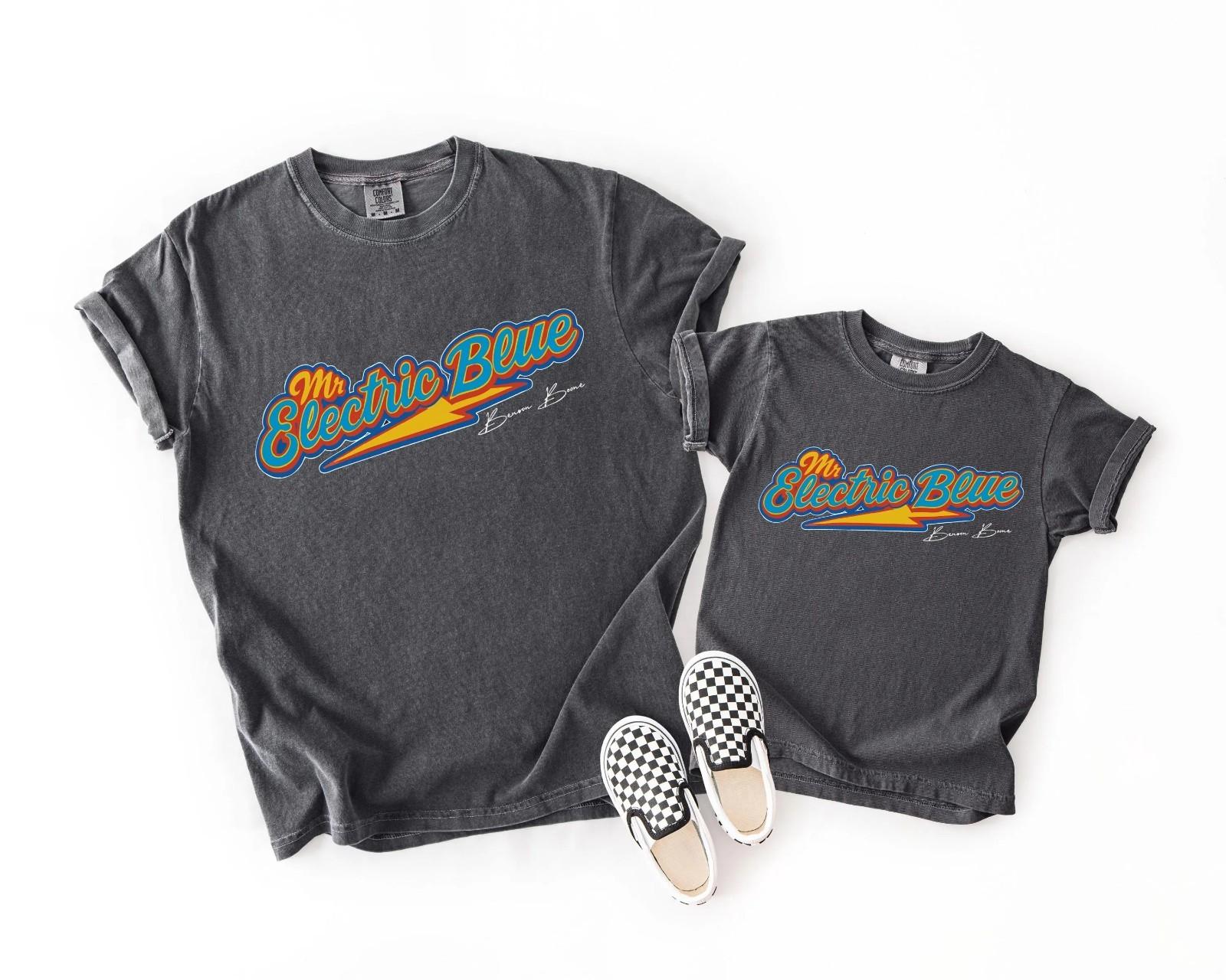 Mr Electric Blue Benson Boone Shirt Funny Fan T-shirt Music Lover Gift XL
