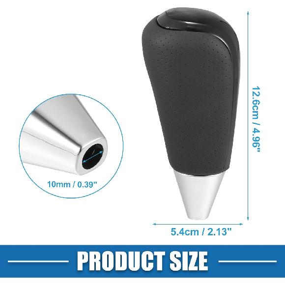 Automatic Transmission Gear Shift Knob for Toyota Land Cruiser 2008-2017 Black Cover Black Faux Leather Perforated