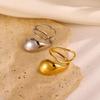 CARLIDANA Jewelry Water Drop Stainless Steel Open Ring Plated 14K Gold Color for Women's Personalized Exaggerated Ring Wholesale
