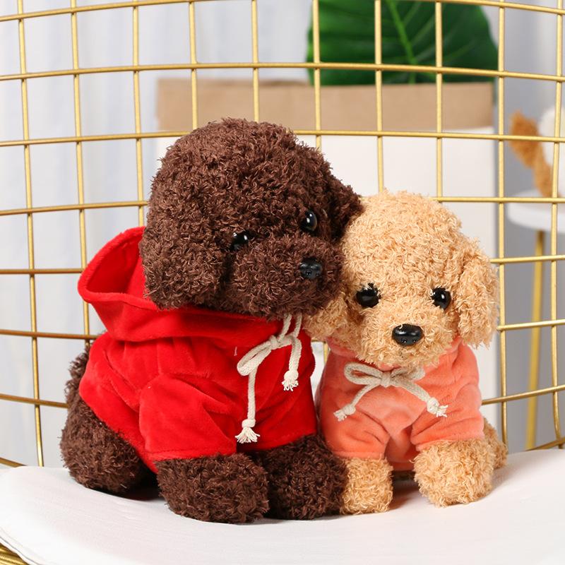 Little Dog Plush Toys, Dog Dolls, Teddy Dog Dolls, Cute Little Animal Dolls On The Bed
