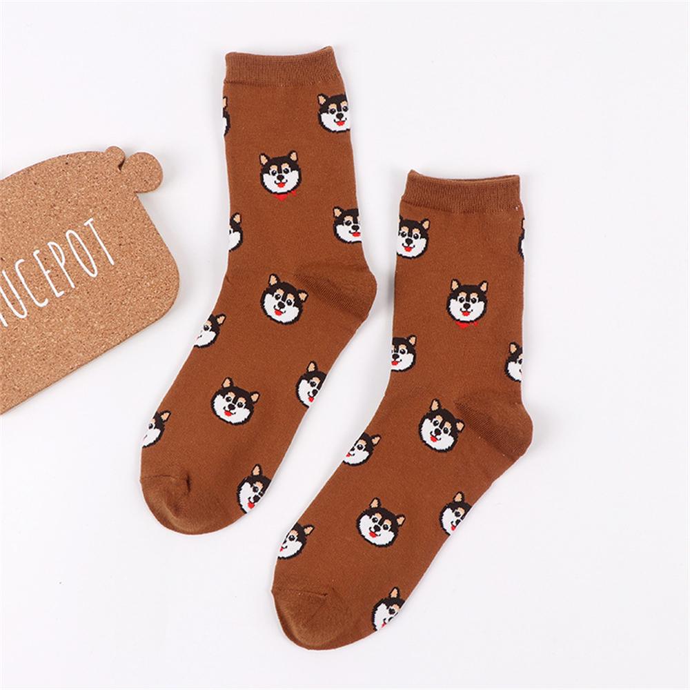 

Унисекс забавные мультяшные собачки голова носки теплые мягкие японские корейские милые счастливые щенки хаски скворец далматин плюшевый хлопок соккен