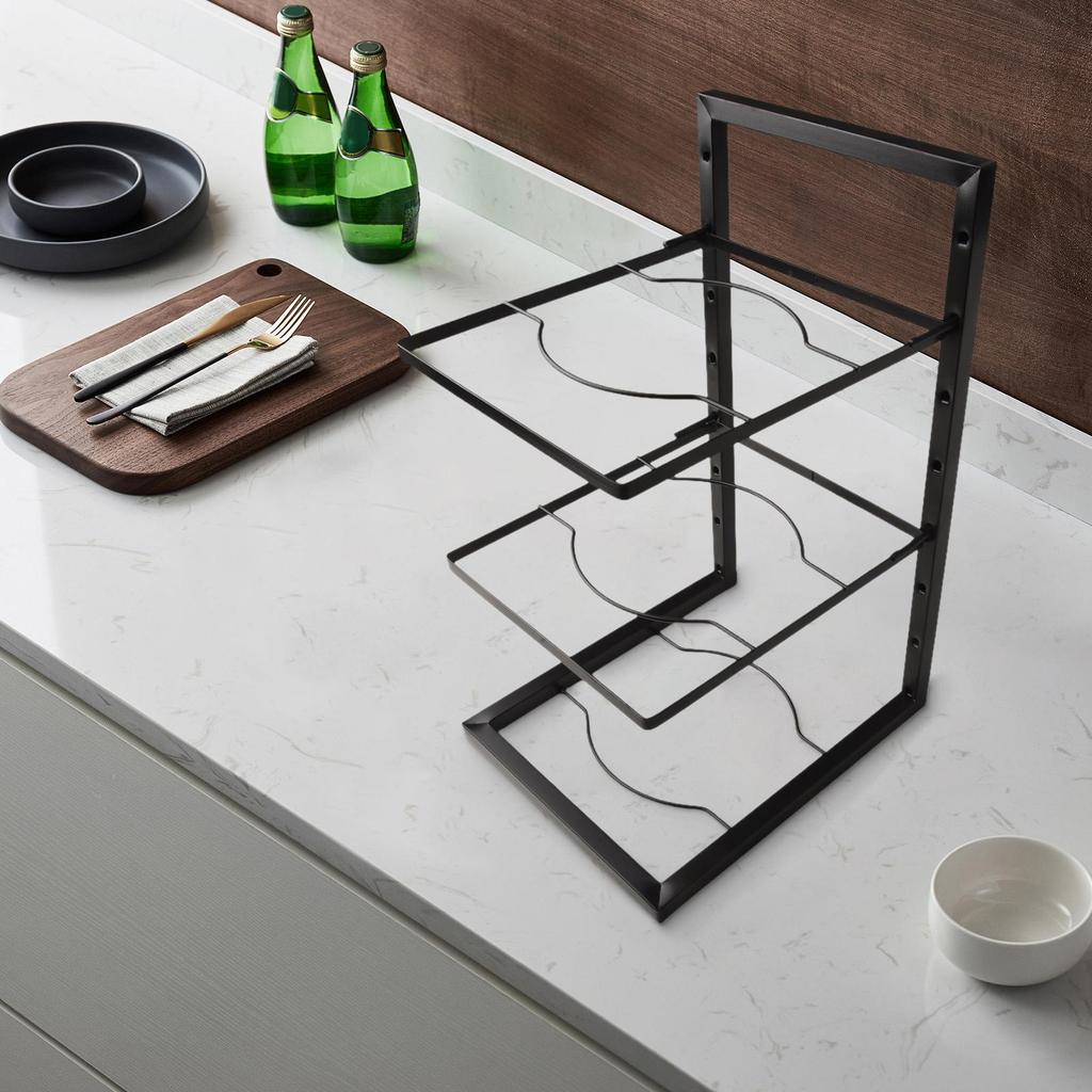 Heavy Duty Pan Rack Under Cabinet Under Sink Storage Light Brightness