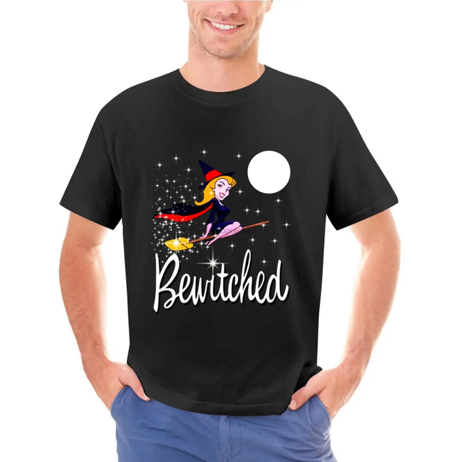 

Bewitched Fan Cartoon witch TV Show Men s T Shirt Classic Logo sorceress Tee New - Men s Summer Cotton Graphic Tee S разноцветный