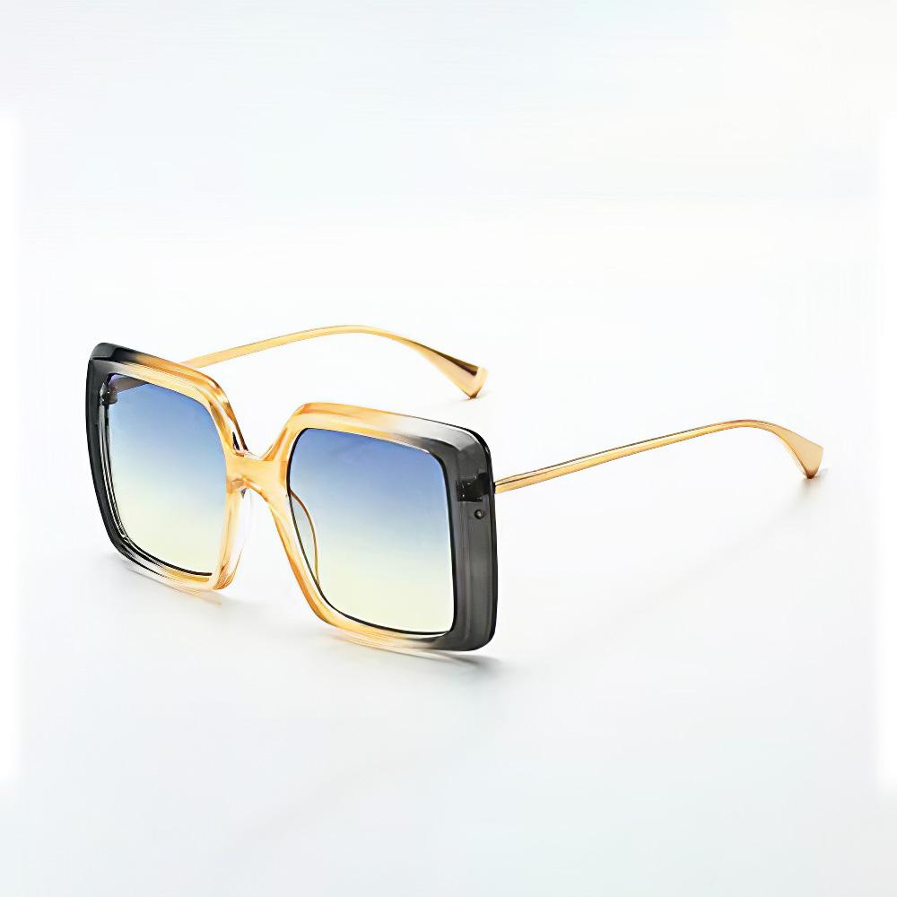 Vintage Trendy Sunglasses For Women Metal Frame Multi-Color Gradient Fashion Glasses For Women Gifts For Friend Glasses Women