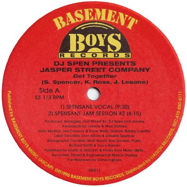 

12inch Record DJ SPEN JASPER STREET CO. Get Together BB011 Basement Boys R 1996 US Dance Electronica Used
