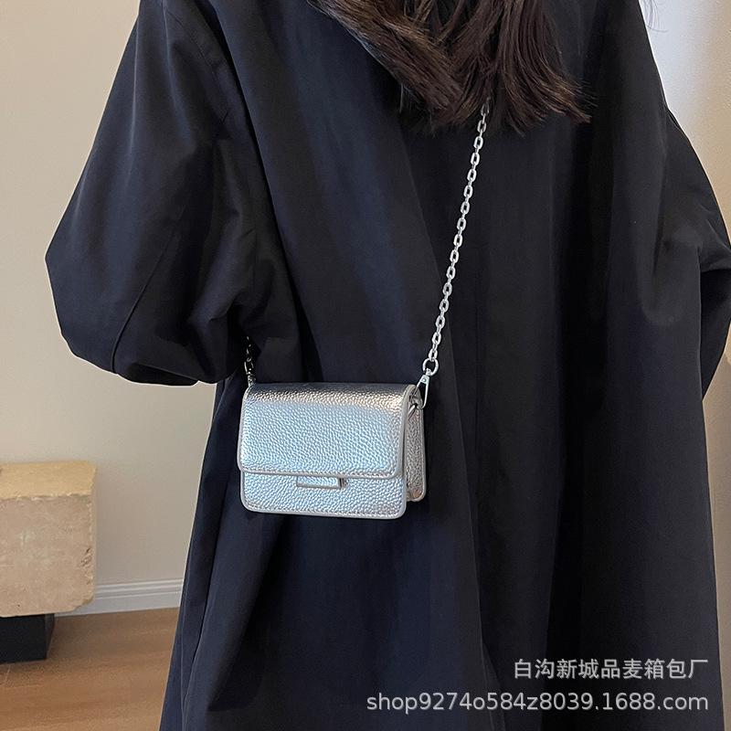 Chain small bag women's bag new 2025 summer explosion mini messenger bag fashionable small fresh shoulder small square bag