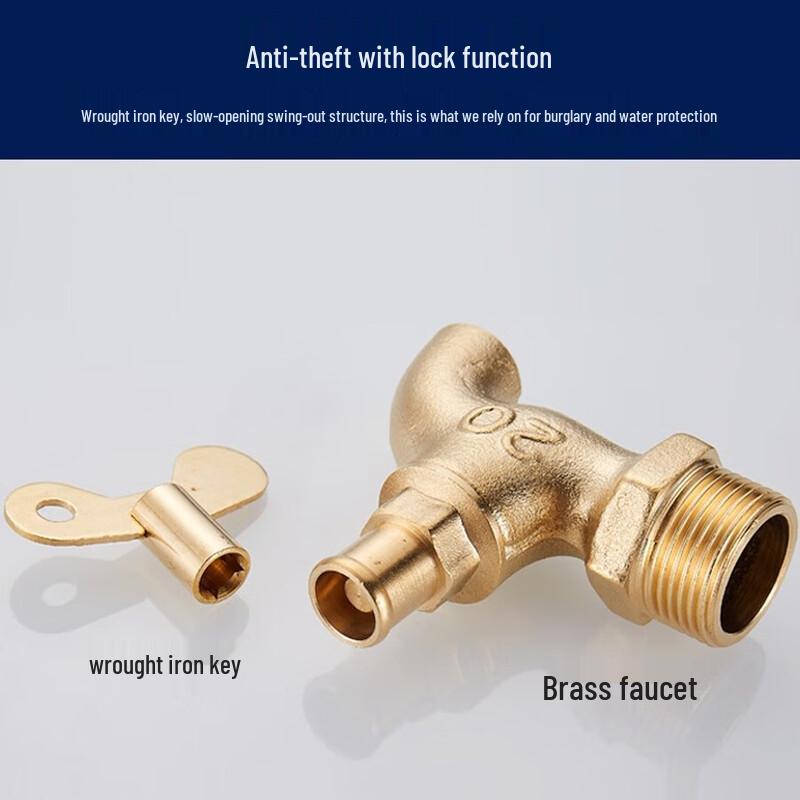 LINGJULI Outdoor Lockable Brass Washing Machine Faucet