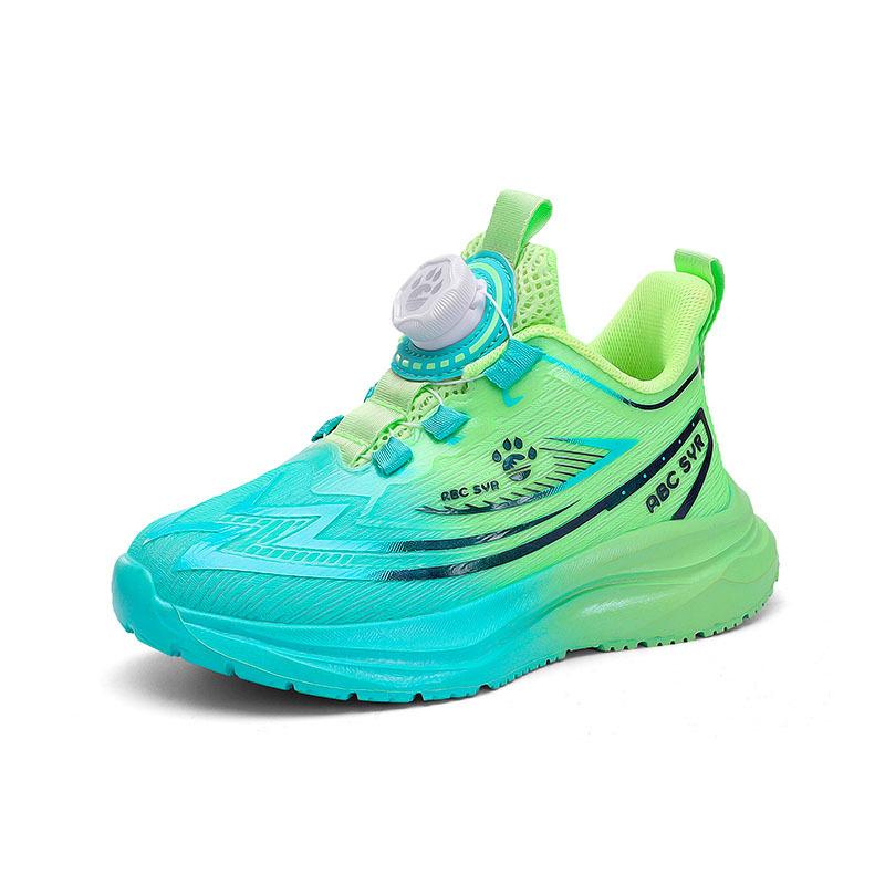 Sneakers New Versatile Breathable Mesh Casual Shoes Primary School Students Soft Soles Lightweight Boys and Girls Rotating Buckle Running Shoes