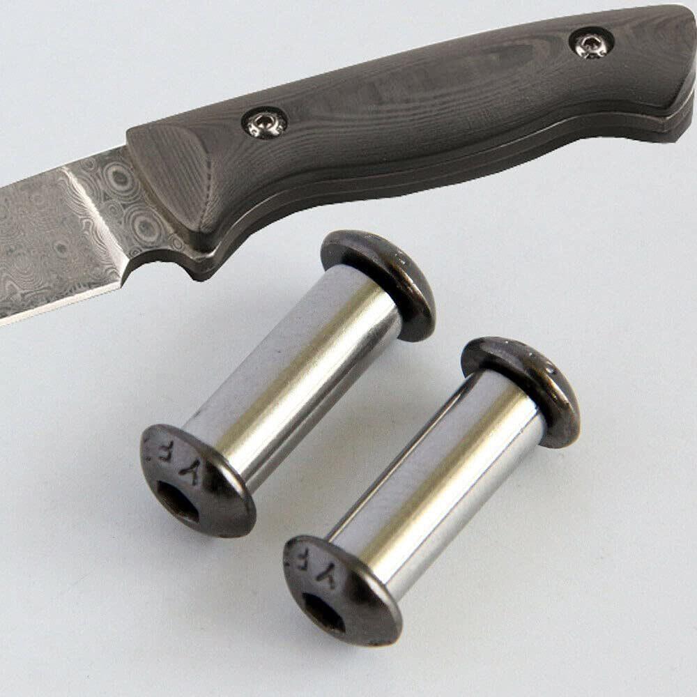 10 Sets/lot 12 Sizes DIN912 Alloy Steel Material 12.9 Grade Knife Handle M4 Thread Hexagonal Screws Locking Nail Spindle Rivet