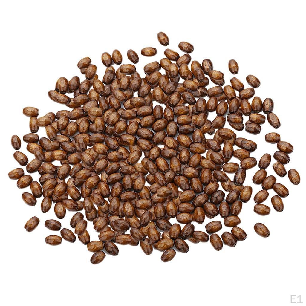 500 Pieces Natural Oval Wood Beads Wooden Beads for Jewelry Making Crafts