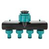 4 Way Tap Hose Adapter,   Converts Faucet Water To 4 Outlets with Stop Valve, Great for Garden Watering, Easy Installation with