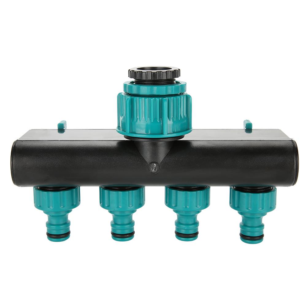 4 Way Tap Hose Adapter,   Converts Faucet Water To 4 Outlets with Stop Valve, Great for Garden Watering, Easy Installation with