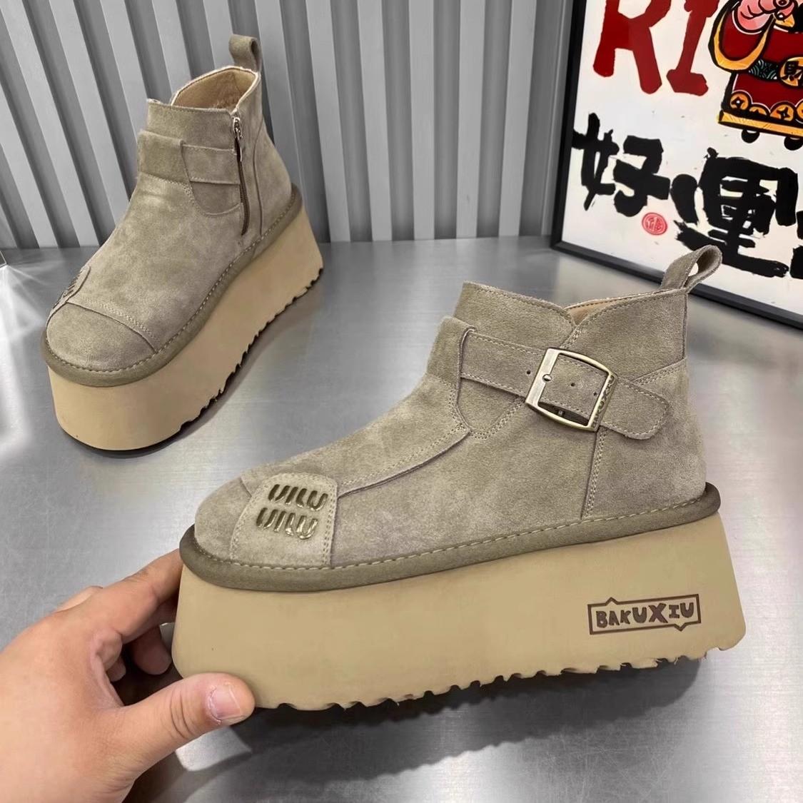 

Модные новые нескользящие зимние женские ботинки женские ботильоны на открытом воздухе 2024 горячая распродажа на открытом воздухе женская обувь с круглым носком Botines Mujer 35 хаки
