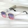 New European and American fashion retro double beam polygonal sunglasses ins Internet celebrity personality driving sunglasses