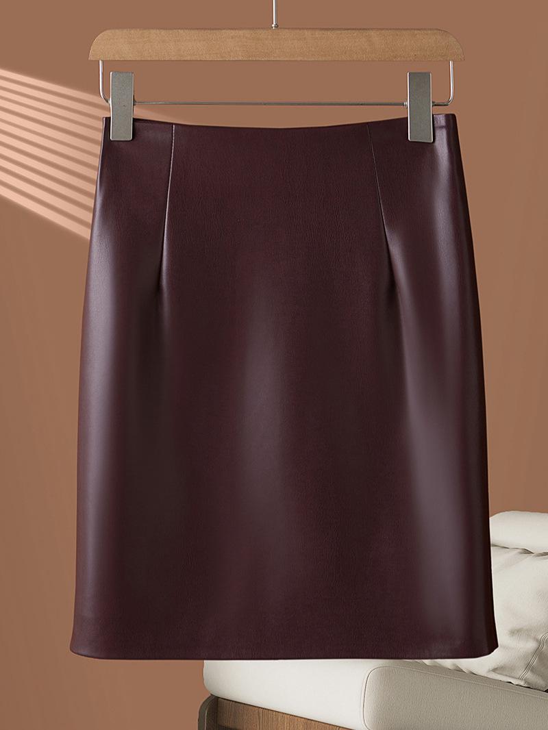 Весна 2025 Американская Острая Девушка Облегающая Мини-Юбка: Стиль с высокой талией под овчину L (21-inch waist)