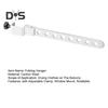 Foldable Clothes Hanger Rack with Adjustable Clamp Window Mount Rotatable Heavy Duty Indoor Balcony Clothing Drying Holder Organizer