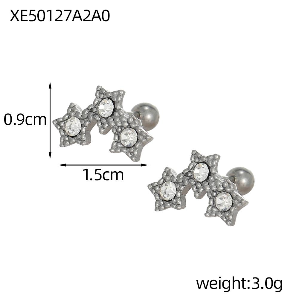 

CARLIDANA New Arrival Hypoallergenic Stainless Steel Gold Plated Rhinestone Pearl Animal Fruit Shaped Earring Stud Earring Women