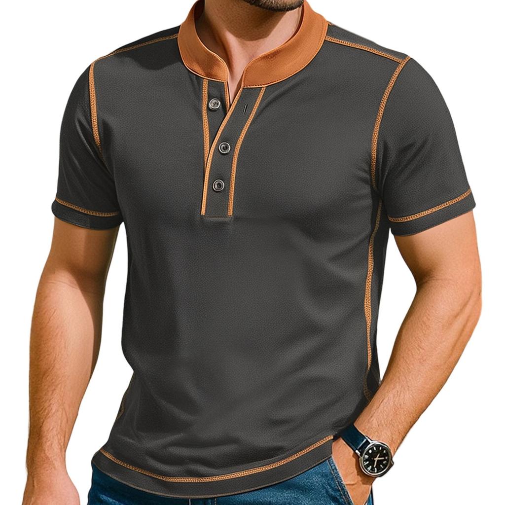 Men'S Knitted Shirt Street Casual And Fashionable Long Sleeved Top