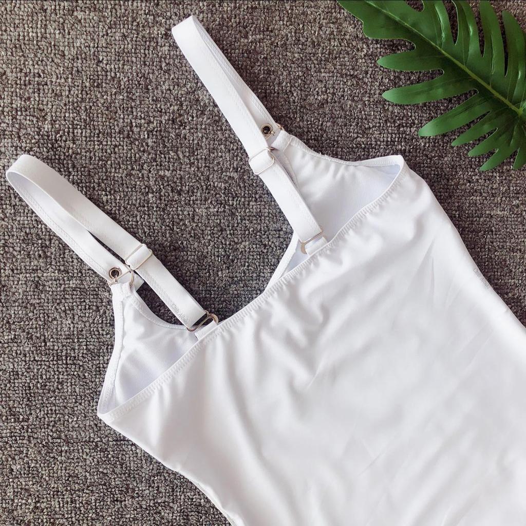 Cross-Border Polka Dot Mesh One-Piece Swimsuit with Back Strap - Bikini19C238