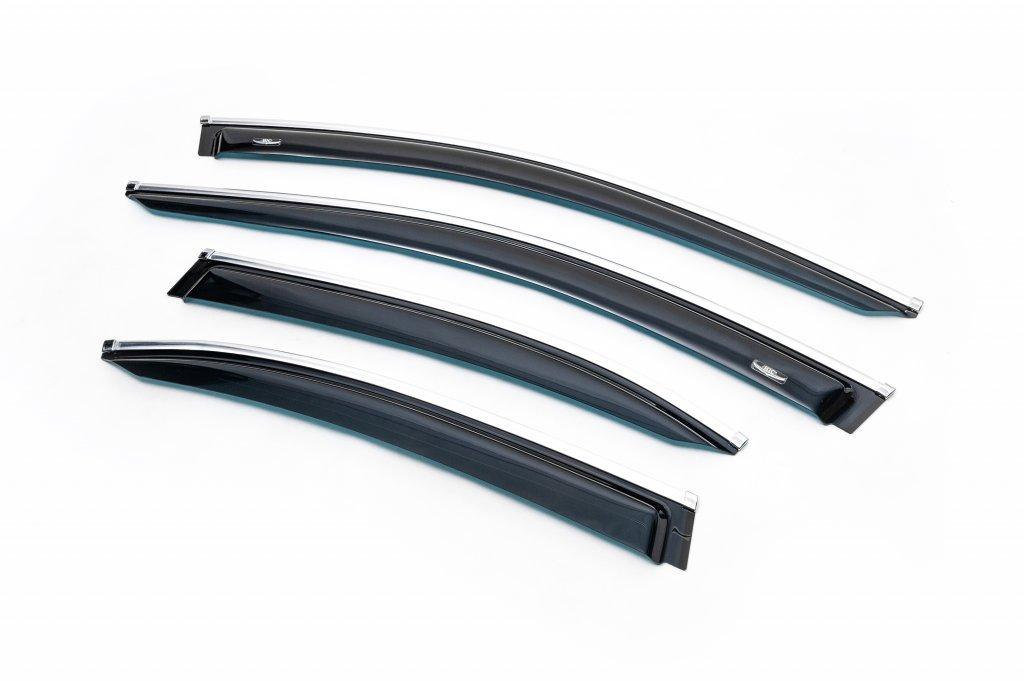

Вітровики з хромом молдингом SD (4 шт, HIC) для Mercedes C-сlass W205 2014-2021 рр.
