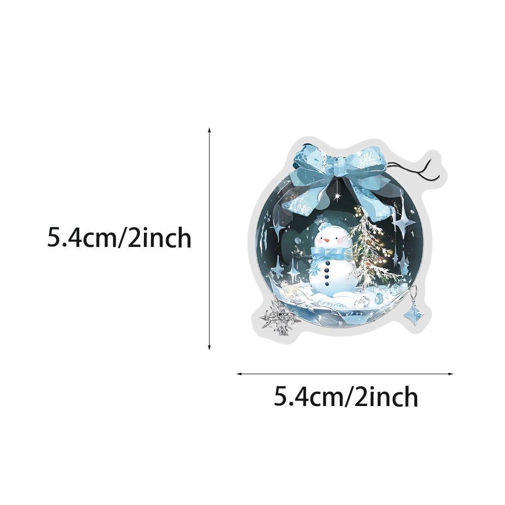 50 Sheets: Winter Watercolor Transparent PET Stickers for Bottles, Phones, and Computers