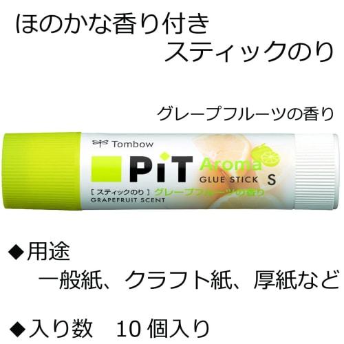 Tombow Pencil Glue Stick (Scented) PiT High Power Aroma Grapefruit (Strong/Speed Adhesion) S Size (10g) 10 Pieces PT-TPK02-10P
