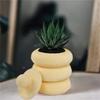 2pcs/set Small Pot Jars Silicone Molds with Lid for Concrete Plaster Resin Epoxy Craft DIY
