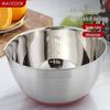 23cm 304 Stainless Steel Salad Bowl with Spout & Silicone Base