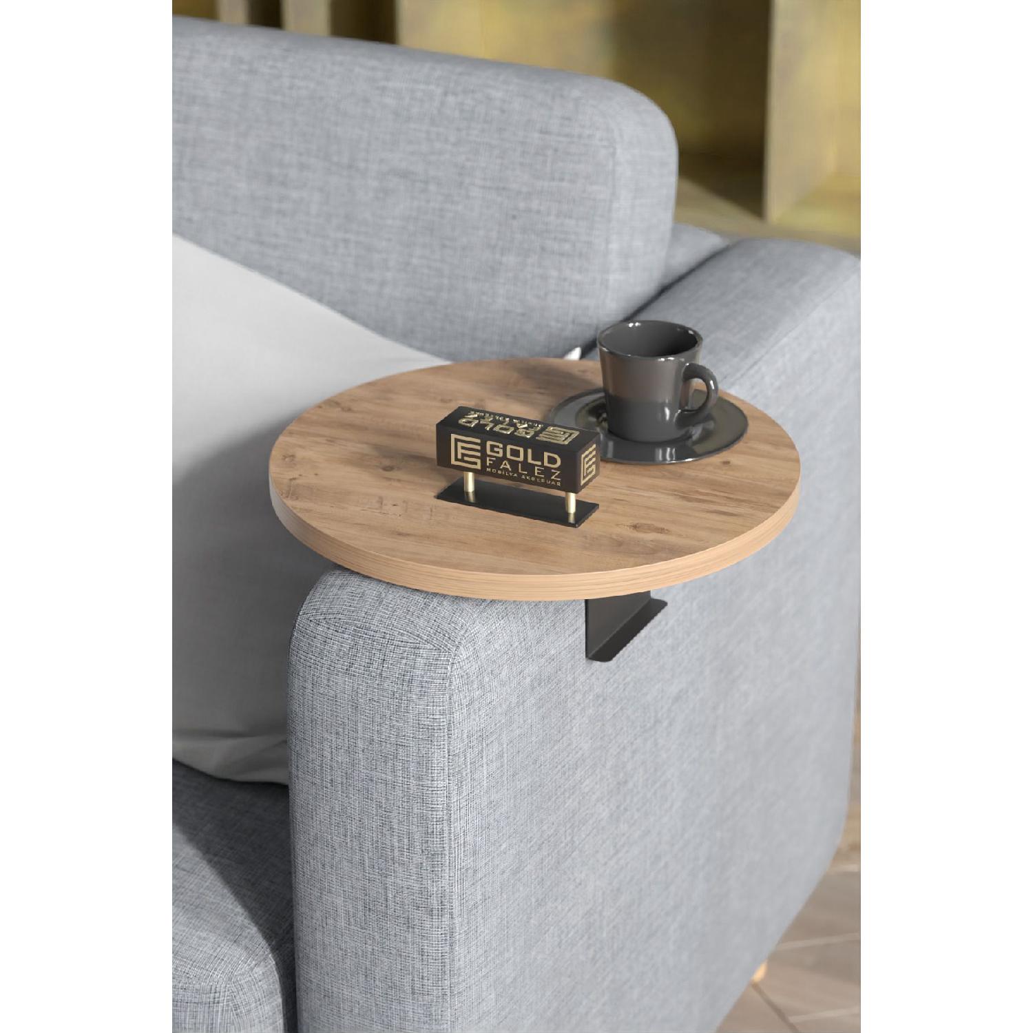 

Side Table Adjustable Tray Decorative Modern Tray Sofa Table Walnut