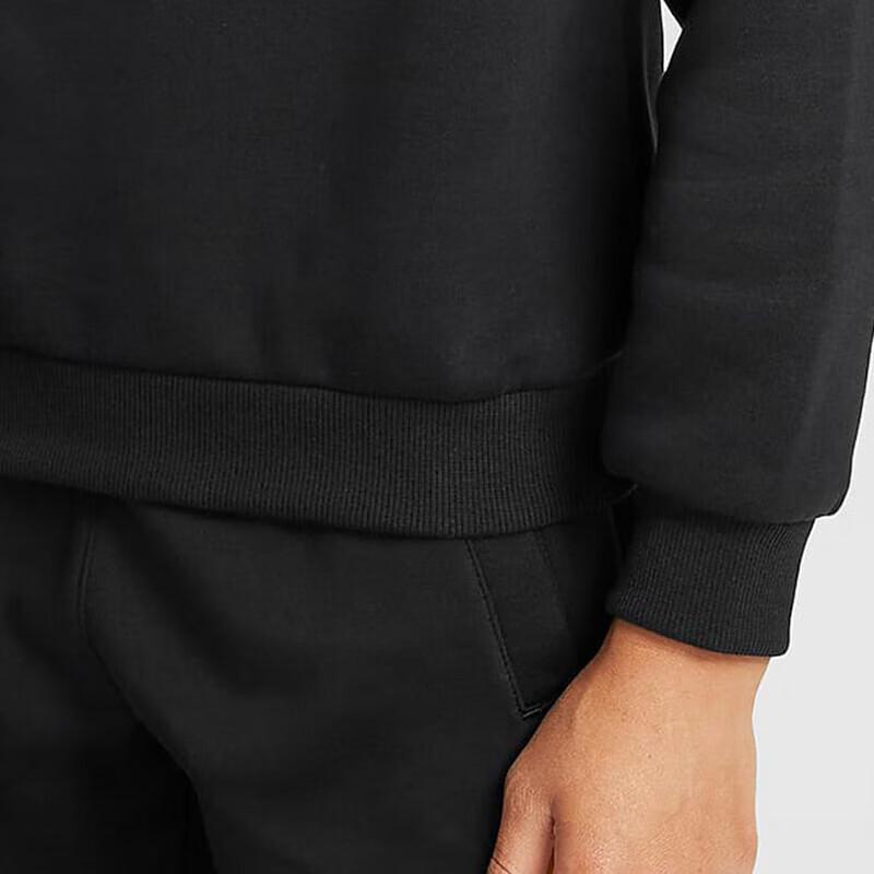 Nike Kids Letter Logo Print Round Neck Long Sleeve Sweatshirt Kids sweatshirt Black HQ0975-010