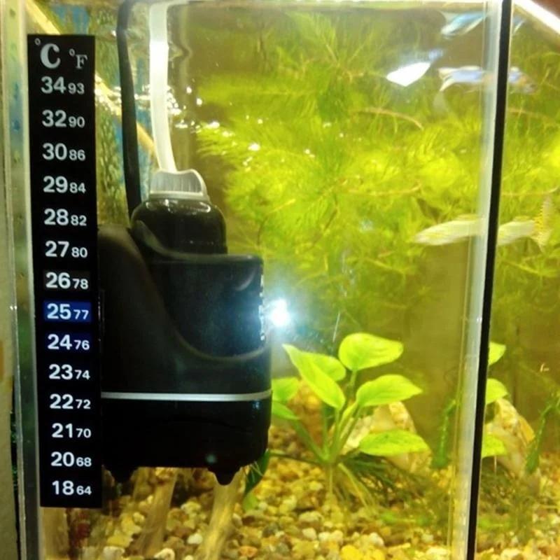 2pcs Stick-on Digital  Aquarium  Fish Tank Fridge Thermometer Sticker Temperature Temp Measurement Stickers