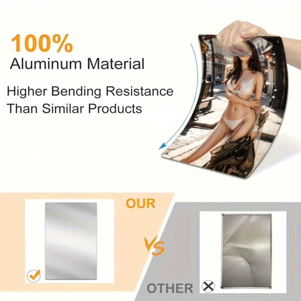 Anime Metal Wall Art Durable Aluminum Poster Waterproof Indoor Outdoor Decor