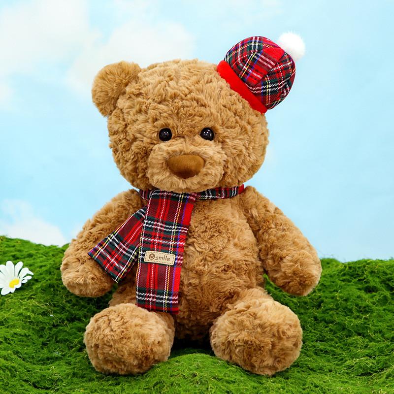 With Bear Teddy Scarf Cake Pajamas Rose Rabbit Plush Toy Kids Decoration Gift