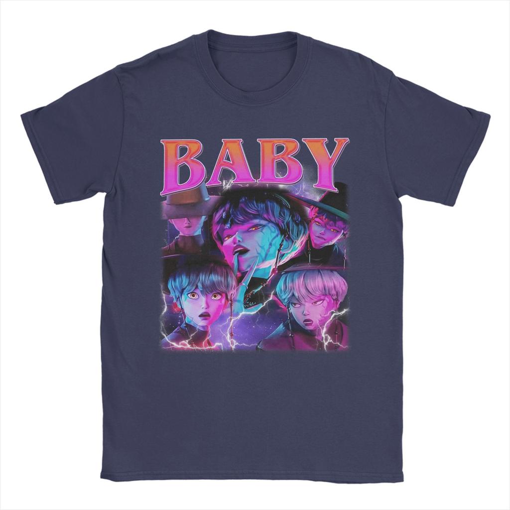 Vintage Baby JINU Saja Boys Kpop Demon Hunters T-Shirts Men Round Collar Cotton T Shirt  Short Sleeve Tees Gift Idea Clothing